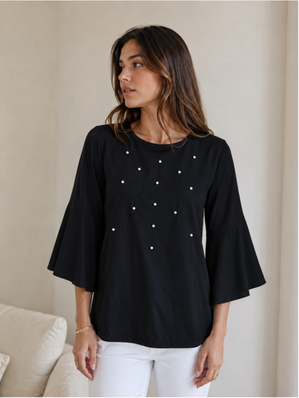 Women's Hailow & Rose Black Blouse Size S Summer